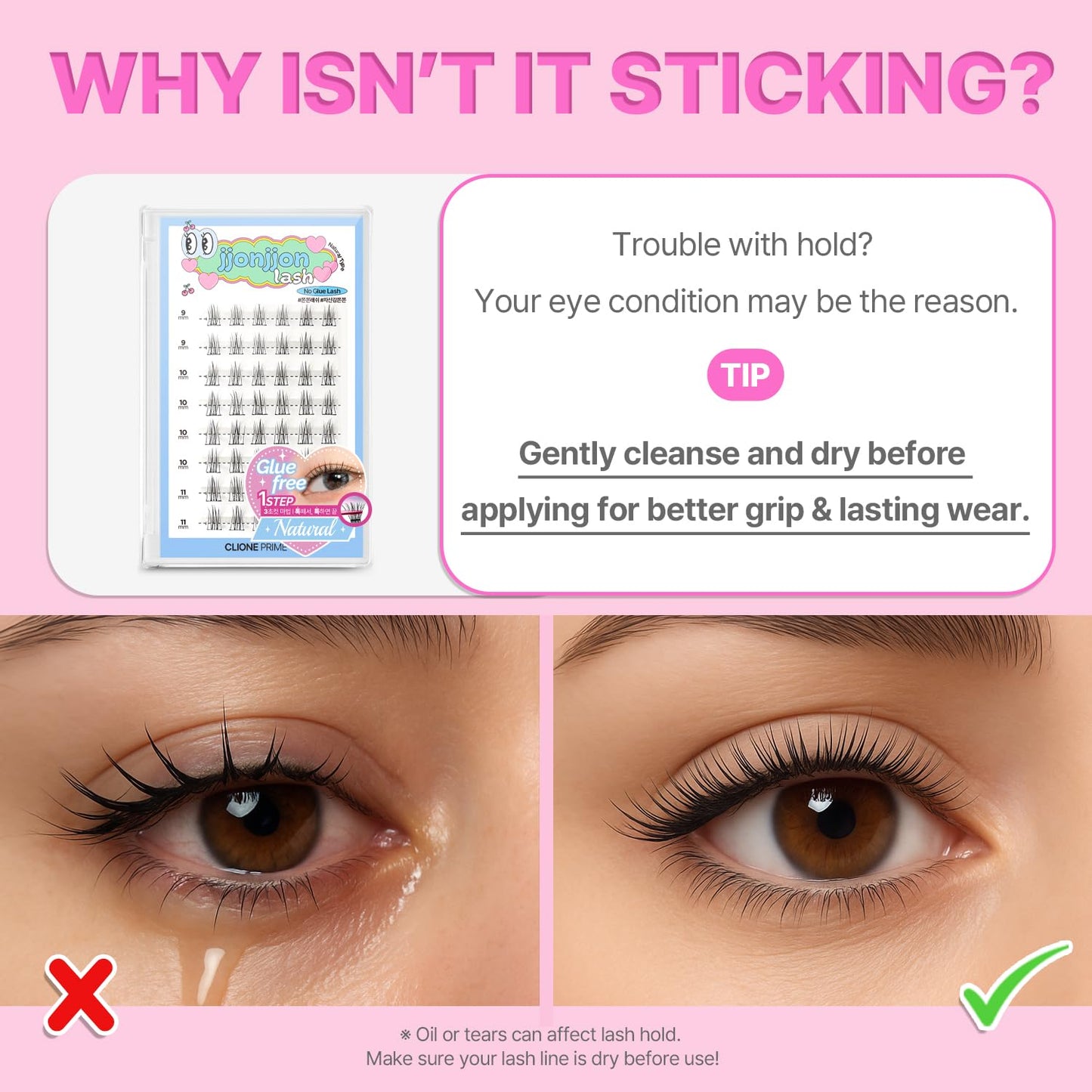 Korean Self Adhesive Lash Clusters Voluminous Look No Glue Press on Pre Bond Lash Clusters Fluffy Self Adhesive False Eyelashes No Glue Needed Reusable Wispy Eyelash Extensions