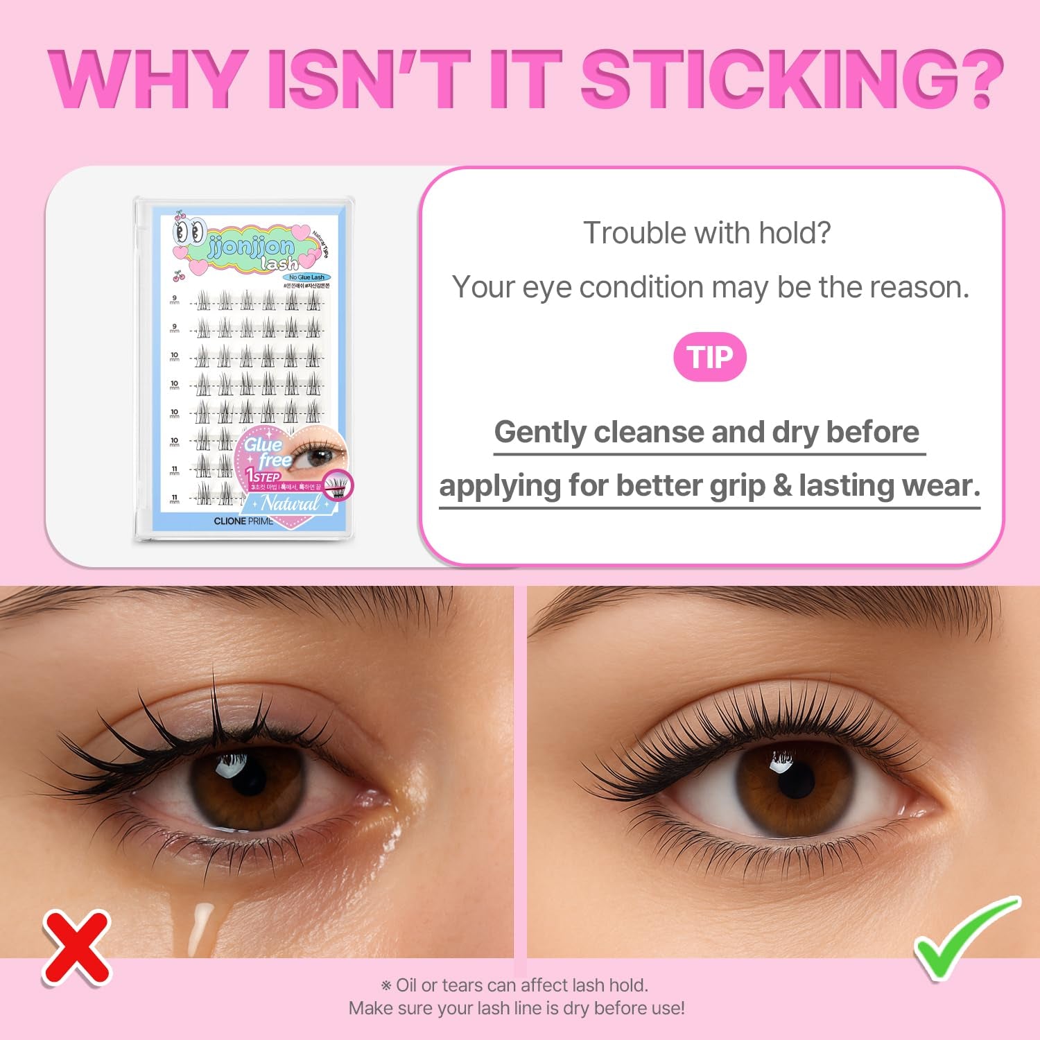 Korean Self Adhesive Lash Clusters Voluminous Look No Glue Press on Pre Bond Lash Clusters Fluffy Self Adhesive False Eyelashes No Glue Needed Reusable Wispy Eyelash Extensions