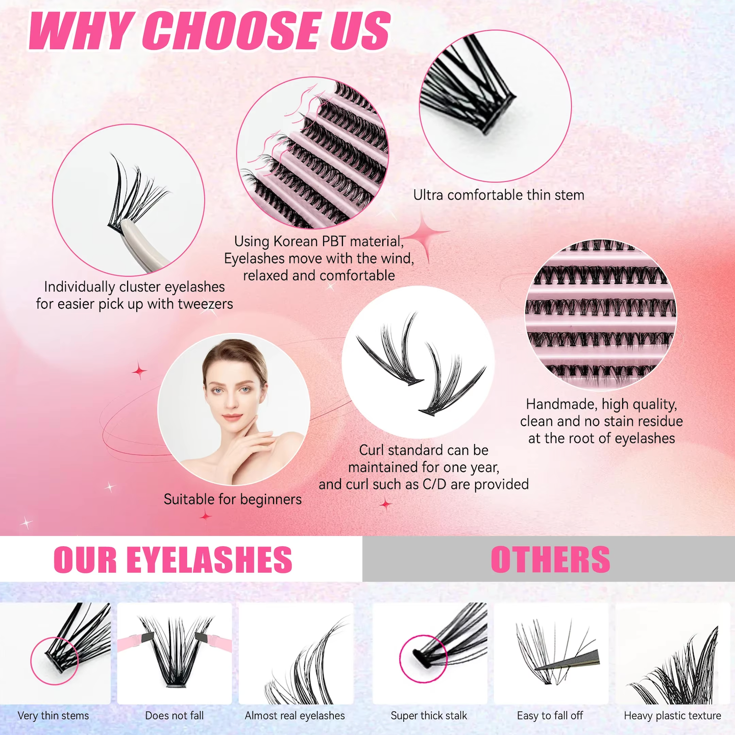 Natural Cluster Lash Extension