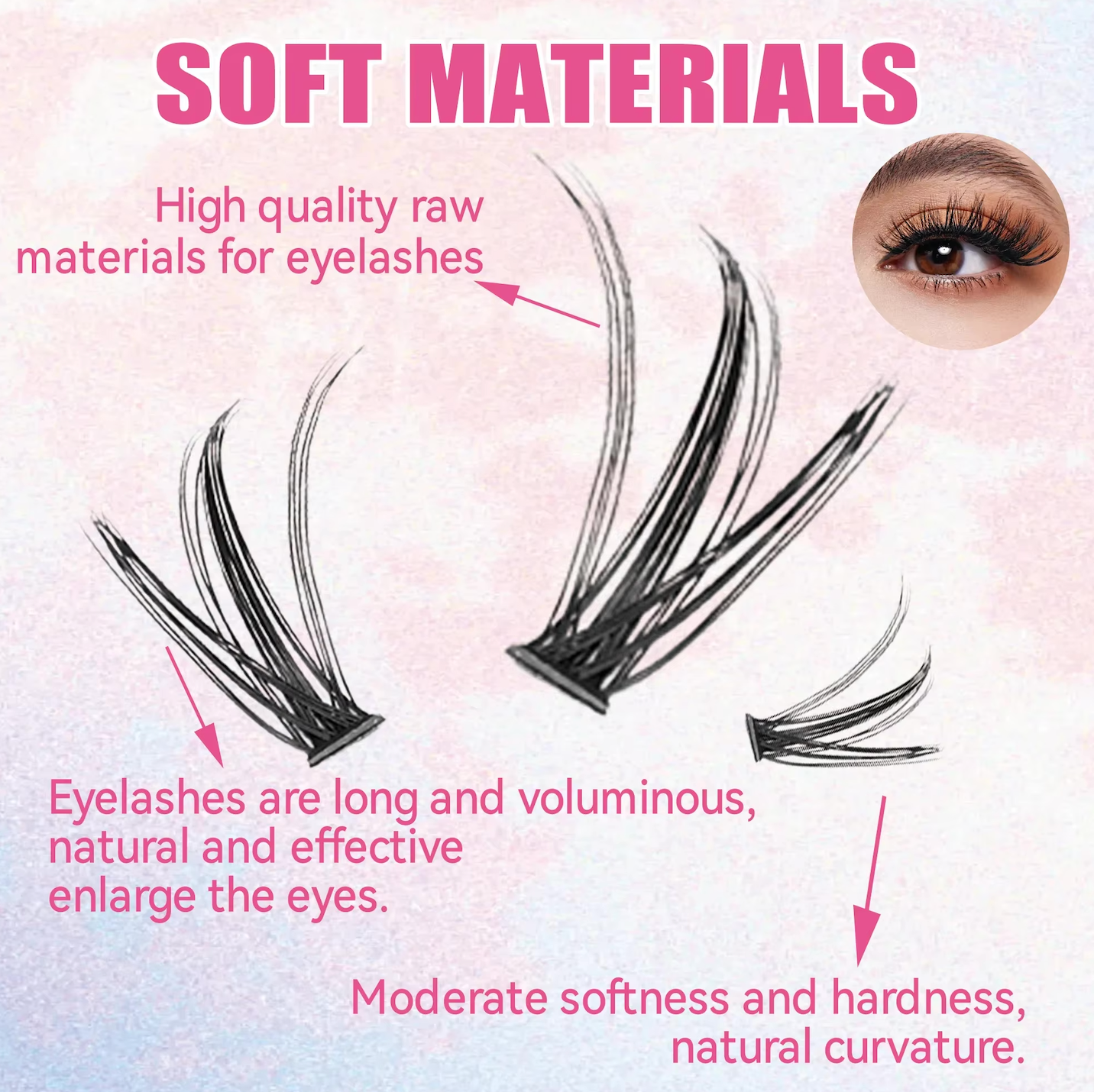 Natural Cluster Lash Extension