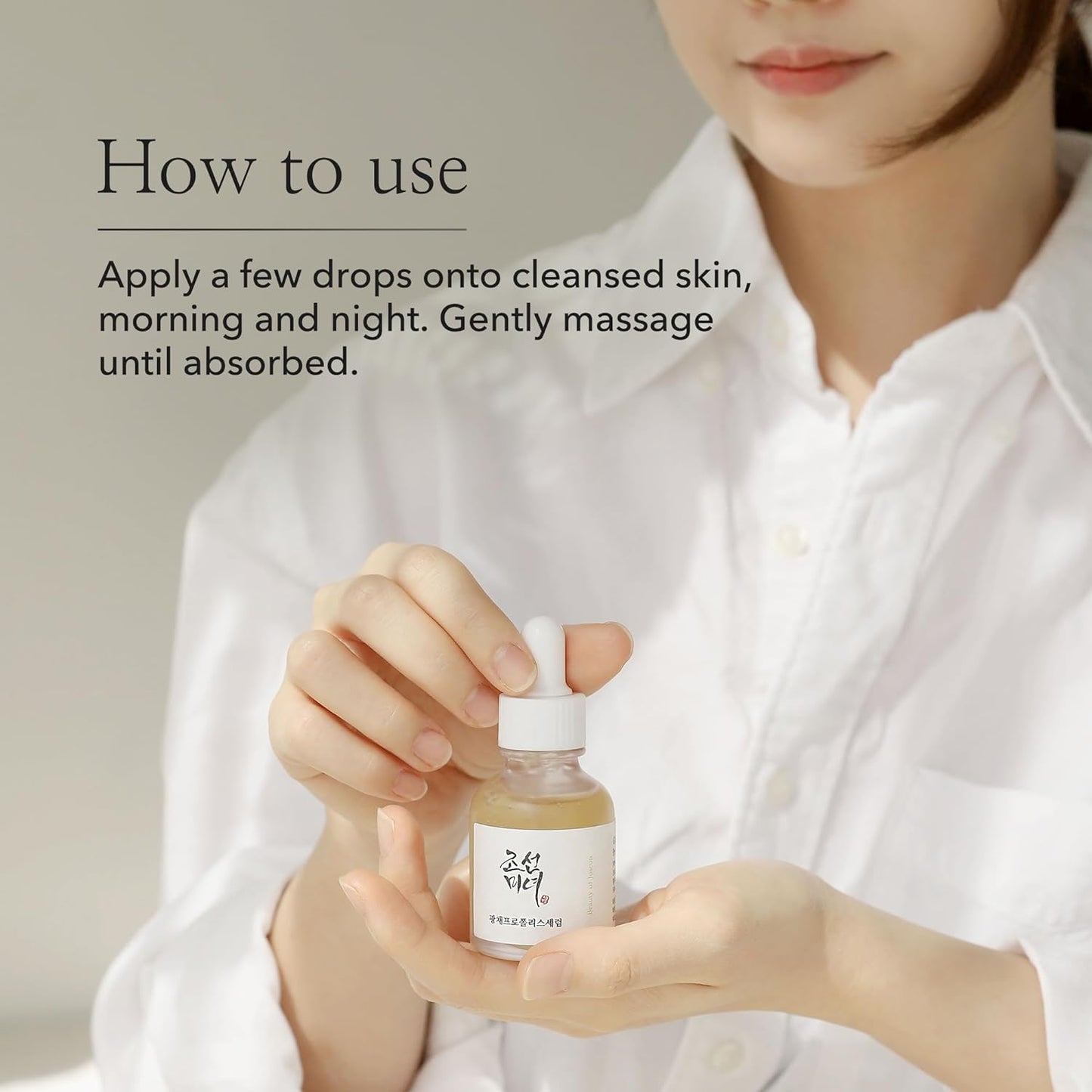 Glow Serum Propolis and Niacinamide Hydrating Facial Soothing Moisturizer for Uneven Skin Tone Korean Skin Care 30Ml 1 Fl.Oz